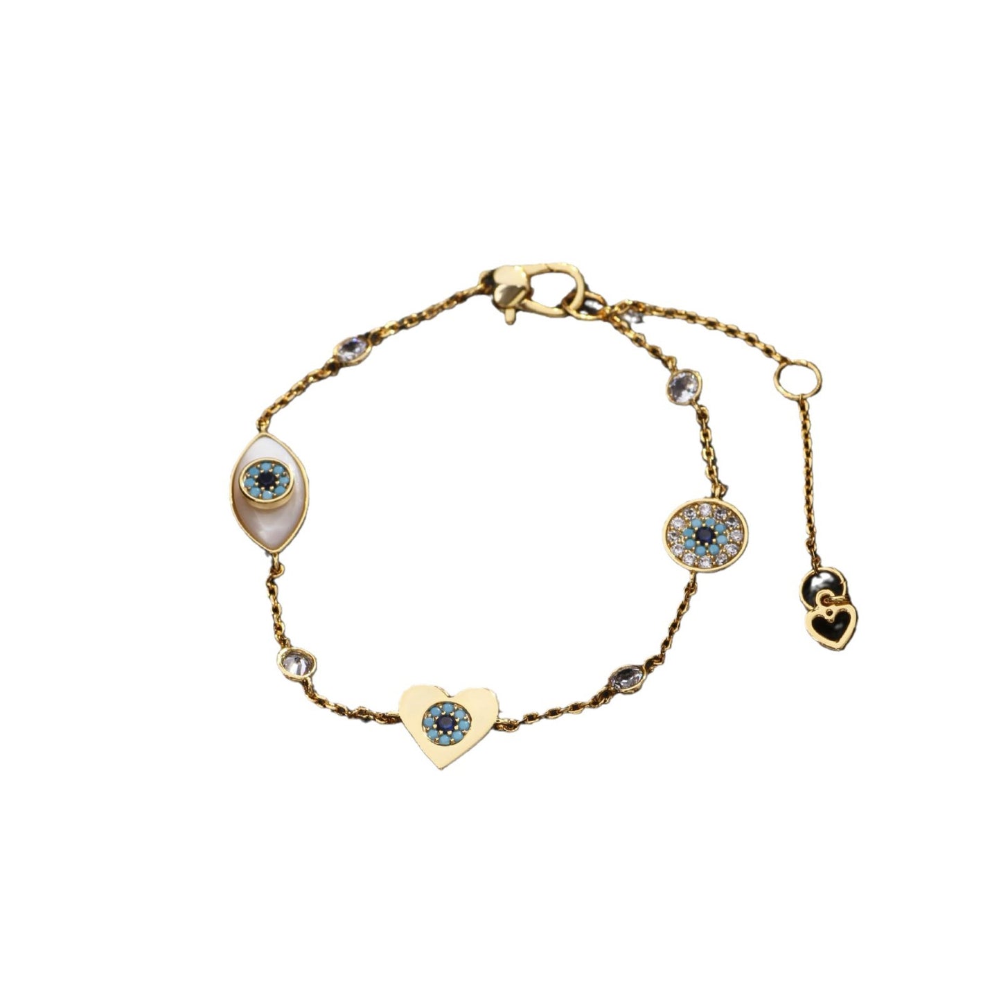 White Shell Evil Eye Bracelet
