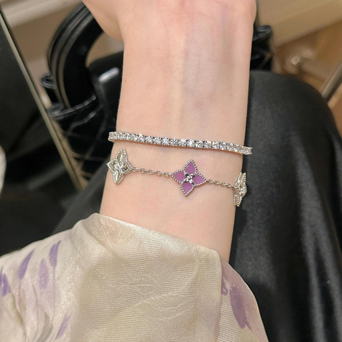 New Jewelry Laser Flower Bracelet