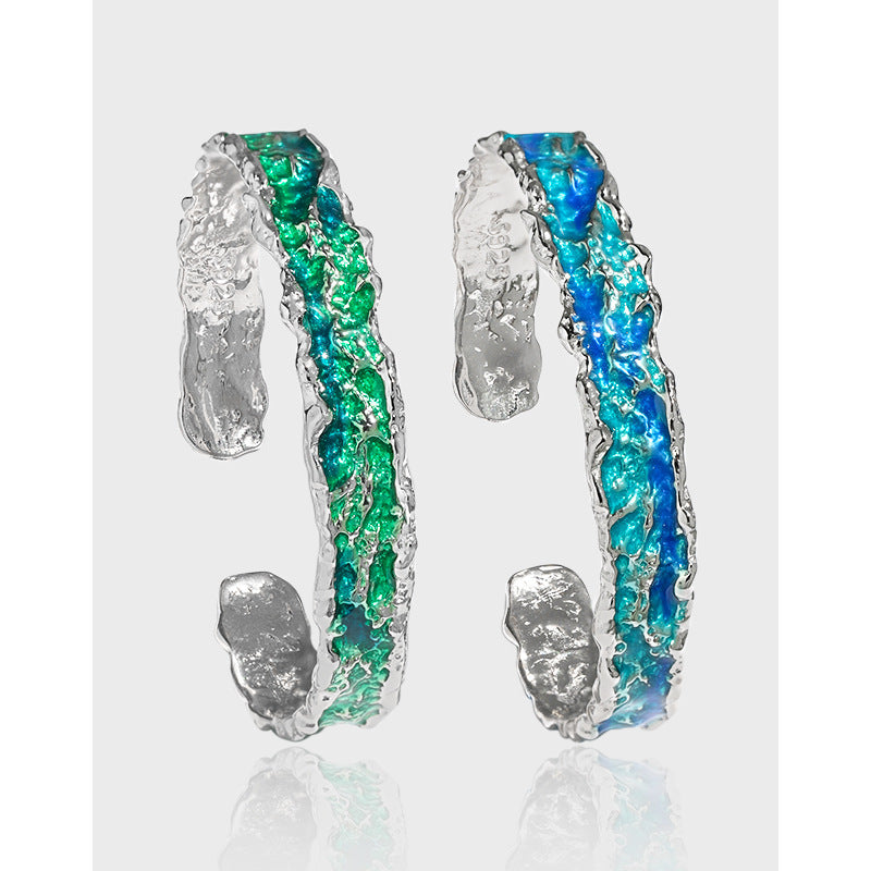 Gradient Enamel Wave Bracelet