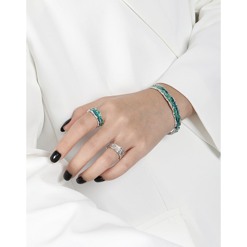 Gradient Enamel Wave Bracelet