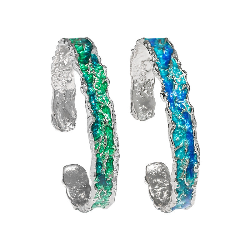 Gradient Enamel Wave Bracelet