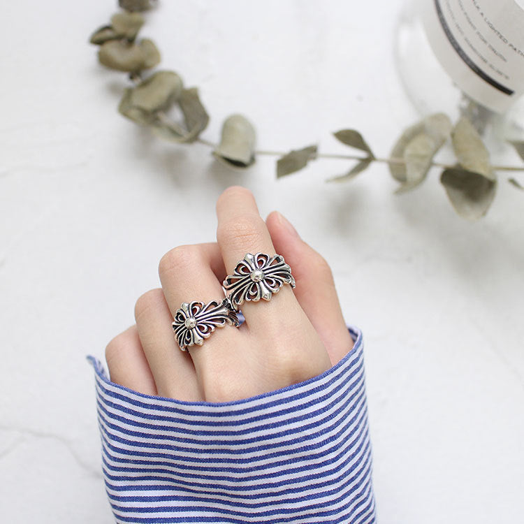 Couple's Vintage Filigree Silver Rings