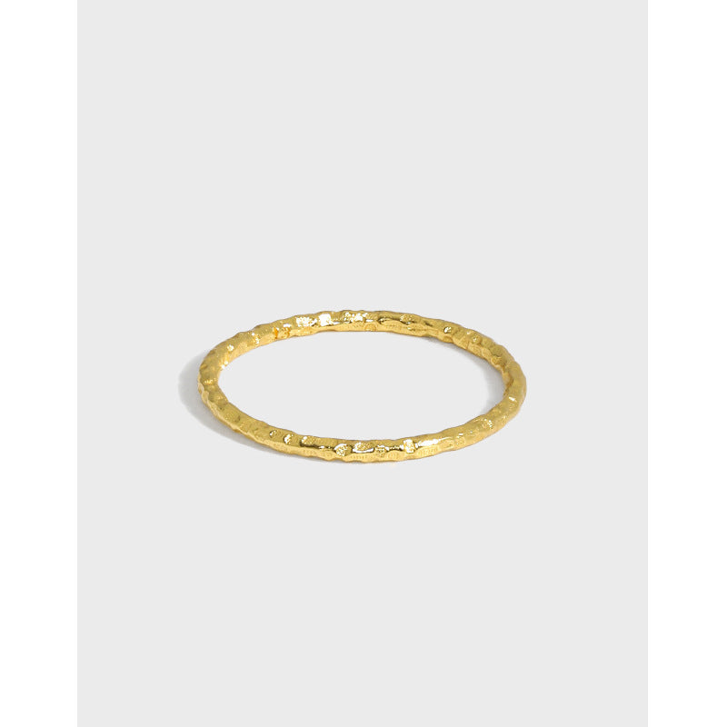 Textured Silver Stackable Ring