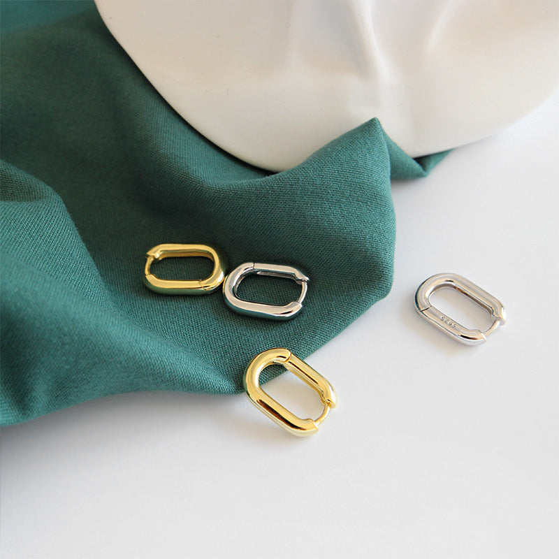 Oval Hoop Earrings