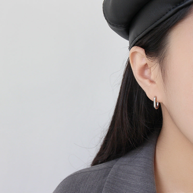 Oval Hoop Earrings