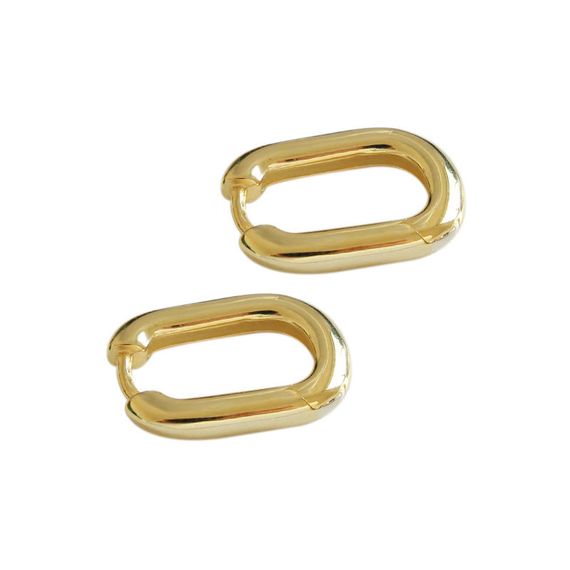Oval Hoop Earrings