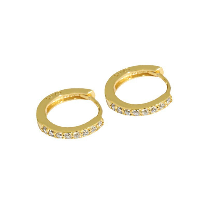 Pave - Set Huggie Hoop Earrings