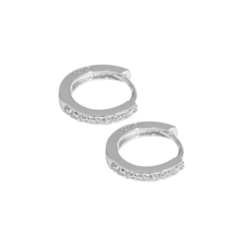 Pave - Set Huggie Hoop Earrings