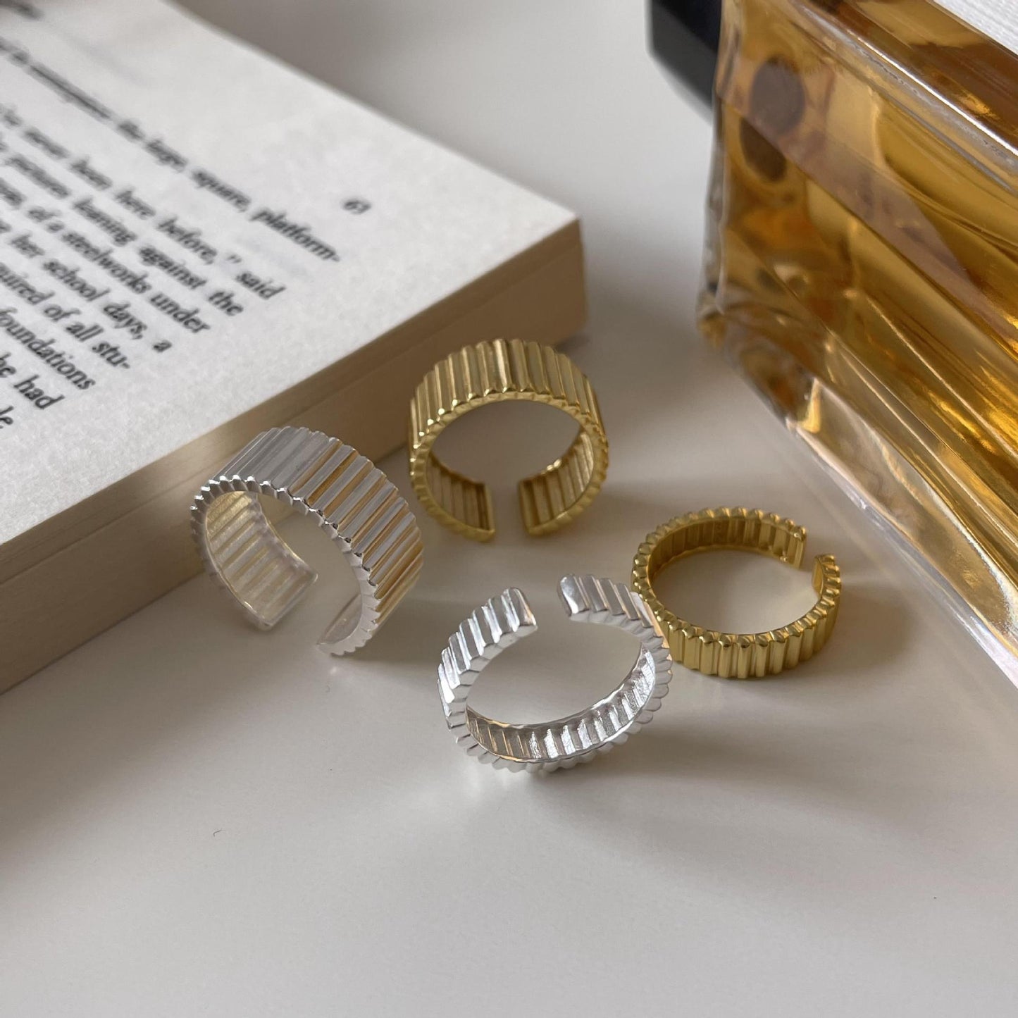 Ribbed Open - Band Ring