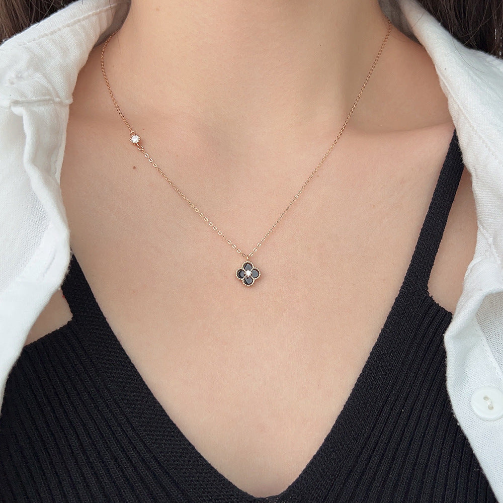 925 Sterling Silver Clover Pendant Necklace