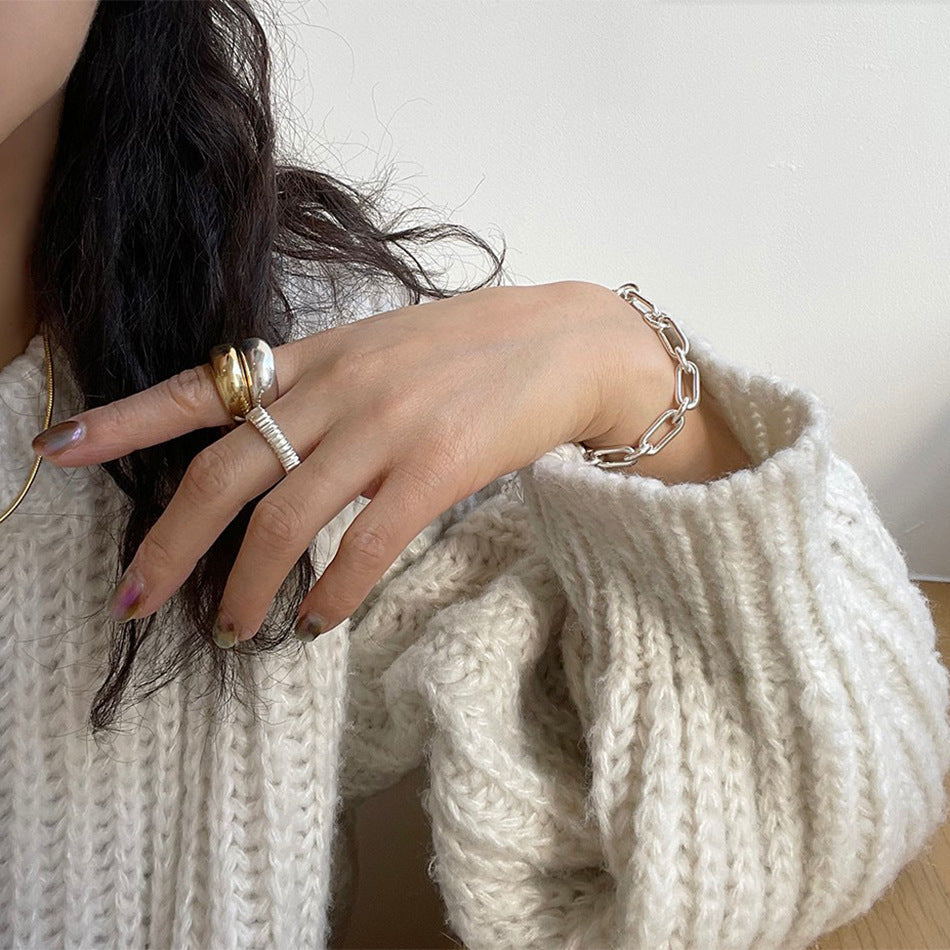 Ribbed Open - Band Ring