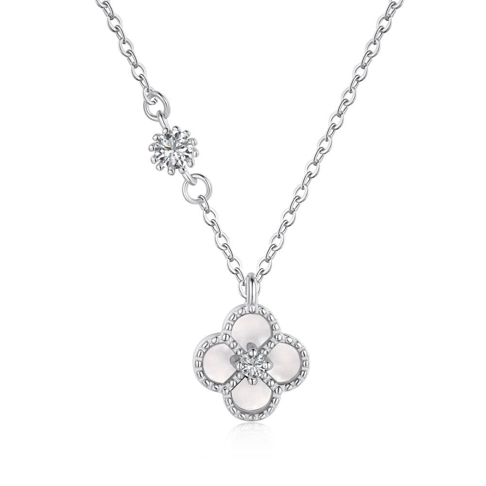 925 Sterling Silver Clover Pendant Necklace