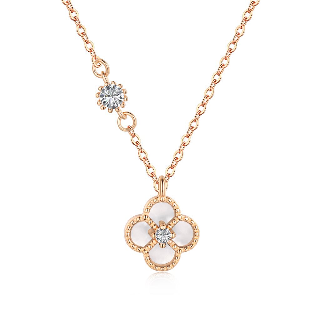 925 Sterling Silver Clover Pendant Necklace