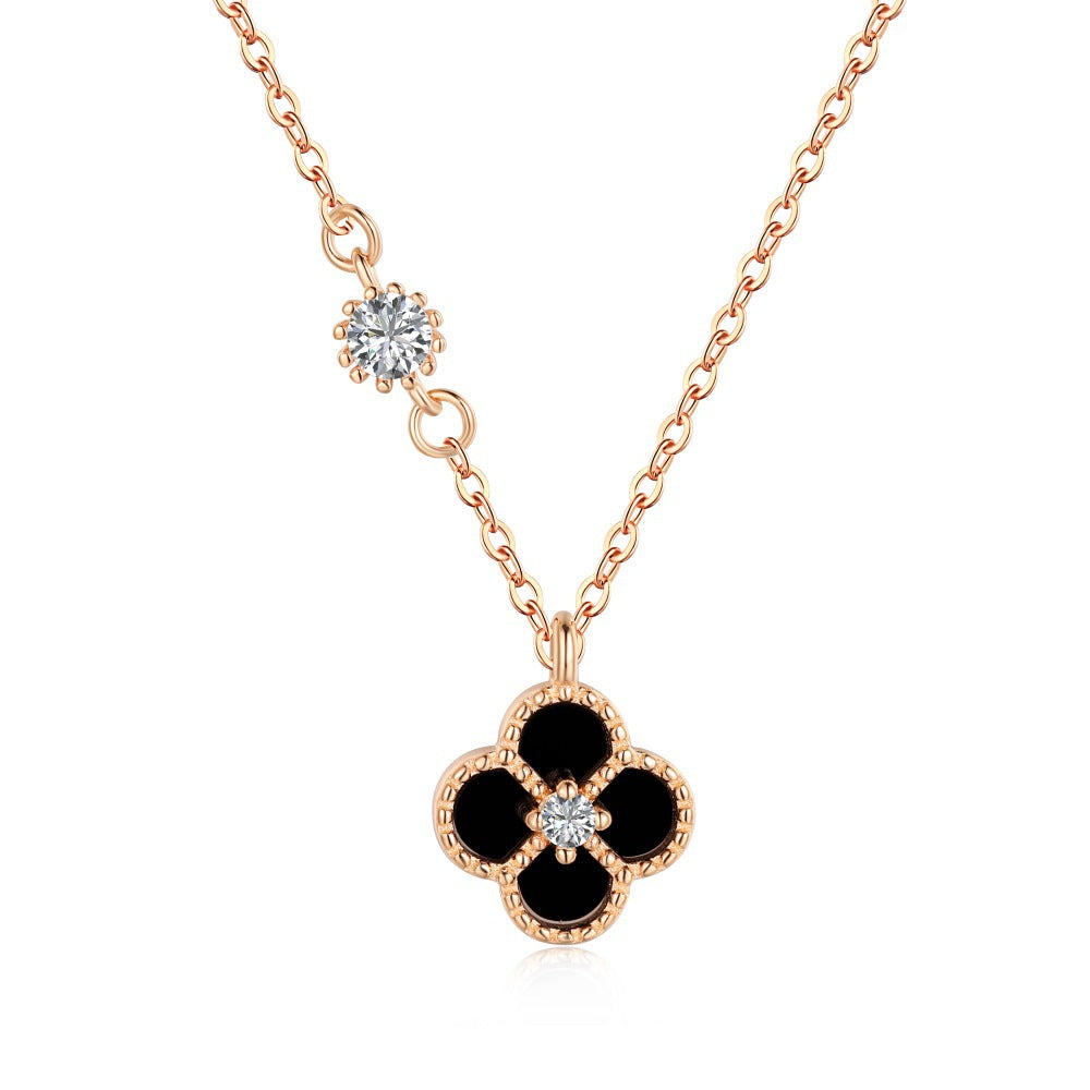 925 Sterling Silver Clover Pendant Necklace