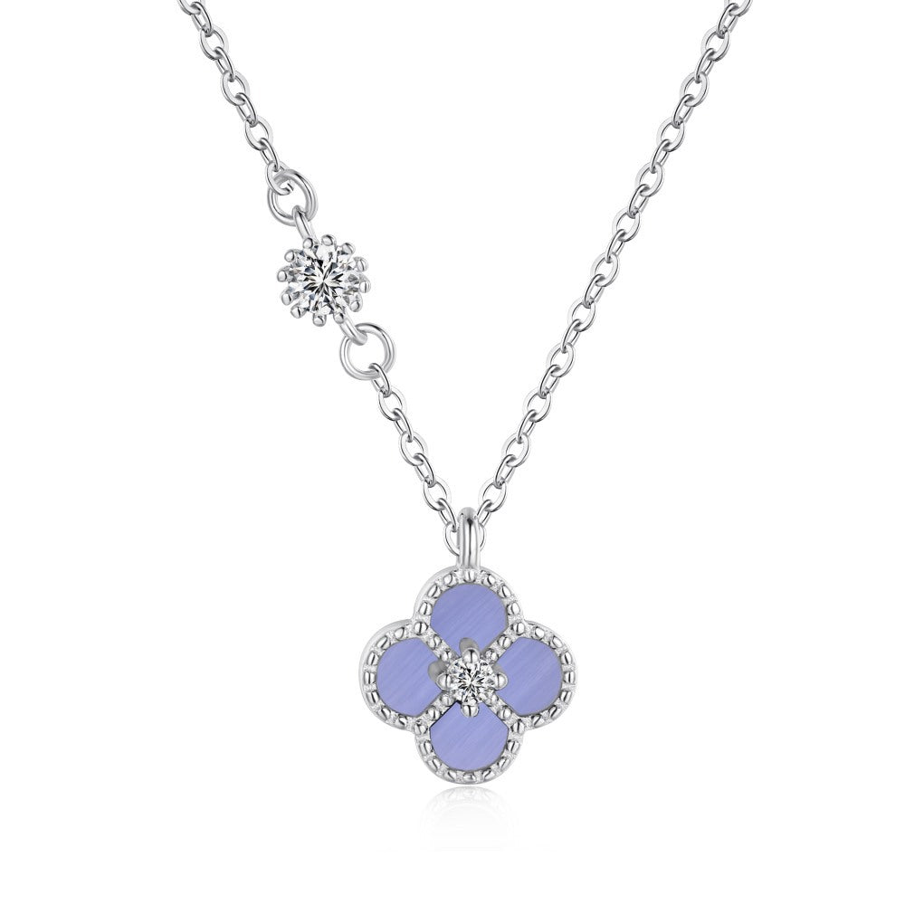925 Sterling Silver Clover Pendant Necklace