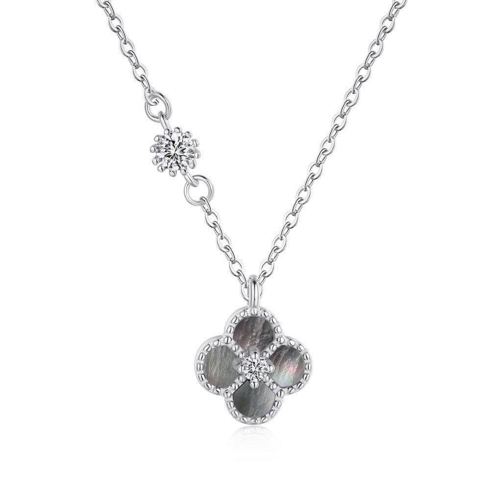 925 Sterling Silver Clover Pendant Necklace