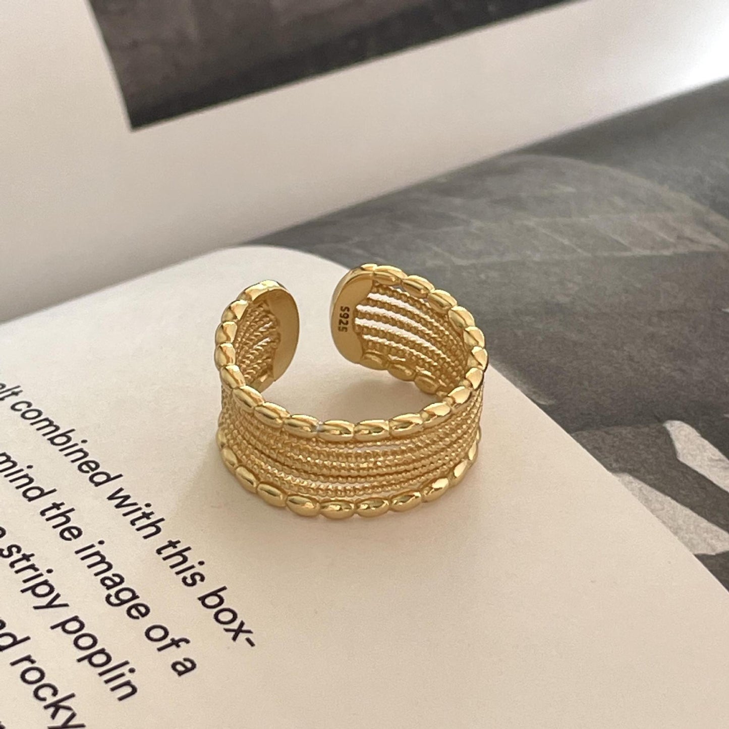 Multi - Band Stackable Silver Ring