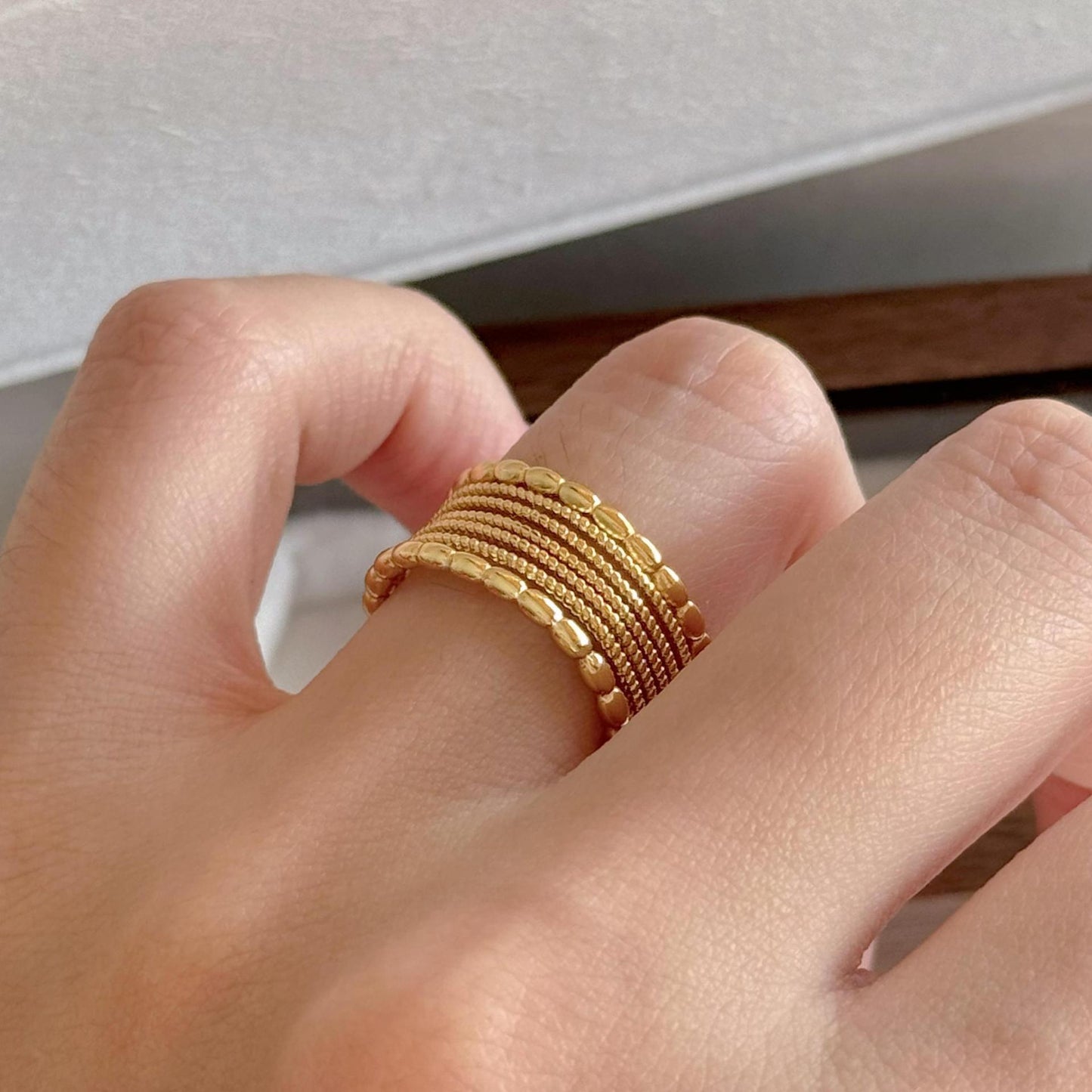 Multi - Band Stackable Silver Ring