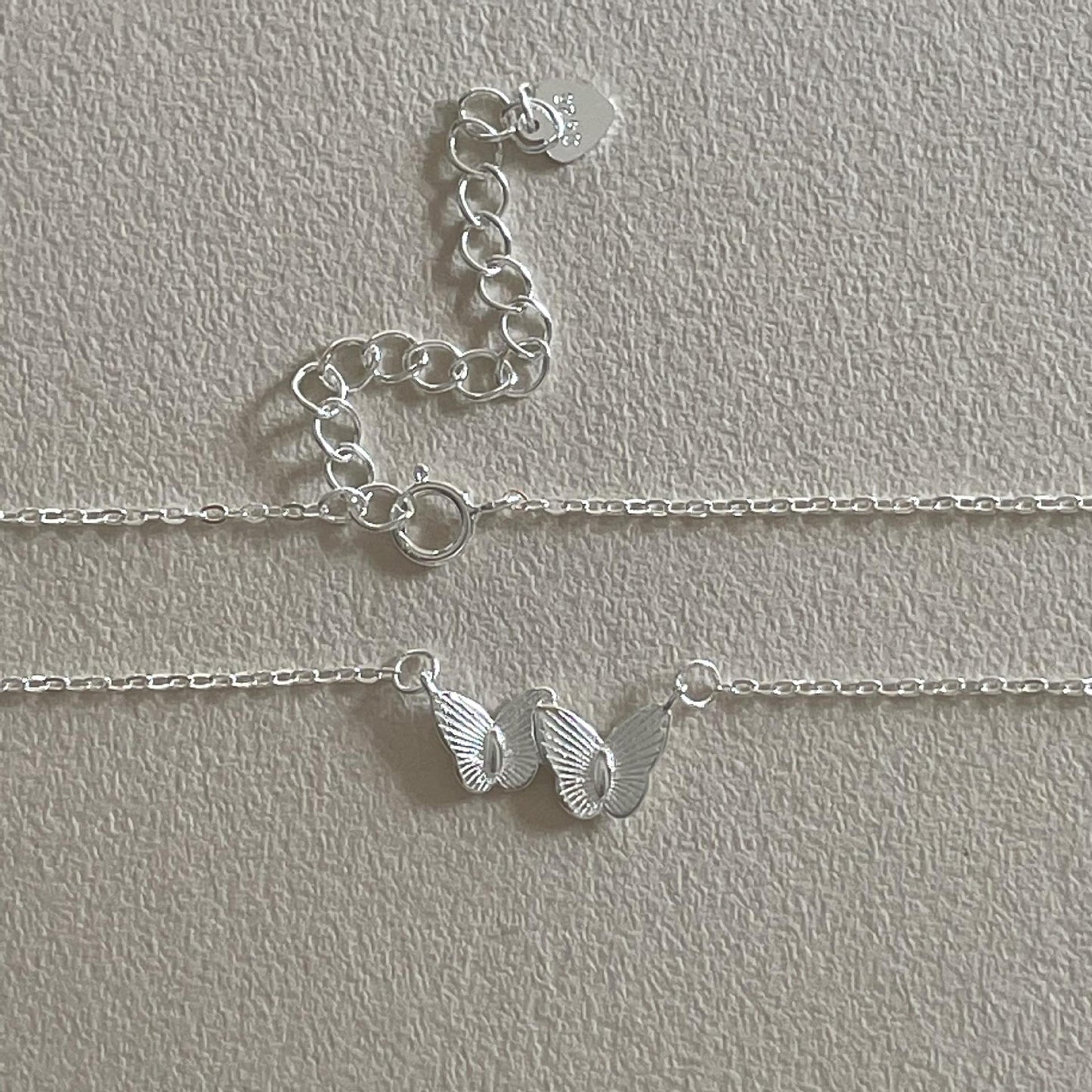 Butterfly Wing Silver Necklace