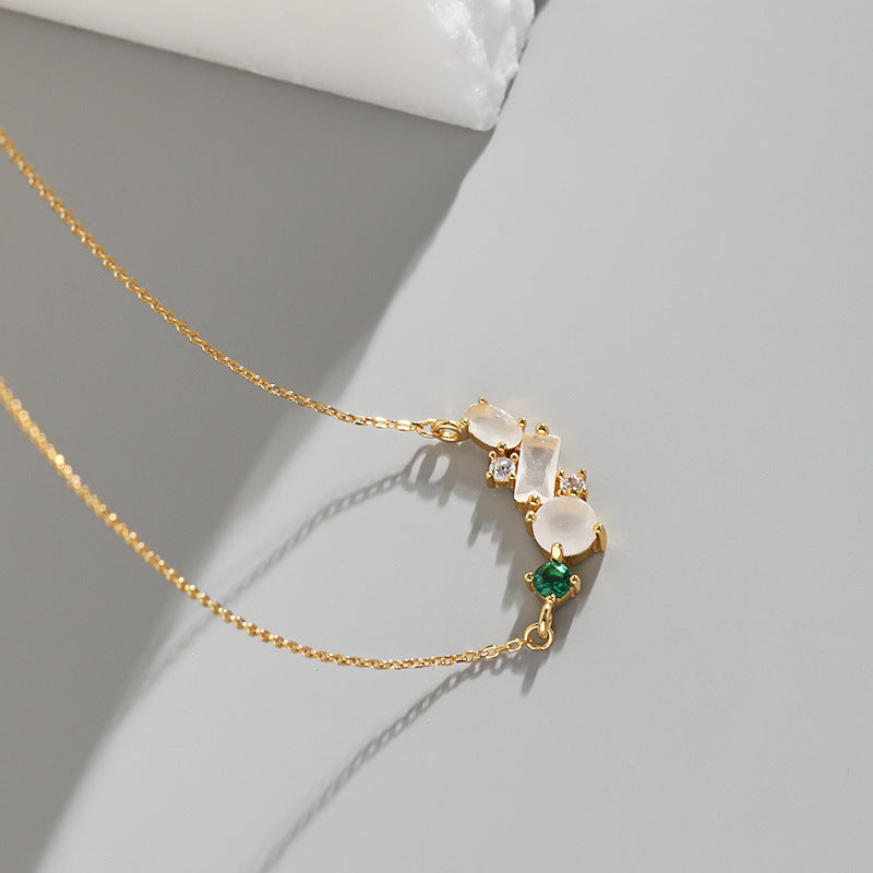 Colorful Gemstone Gold Necklace