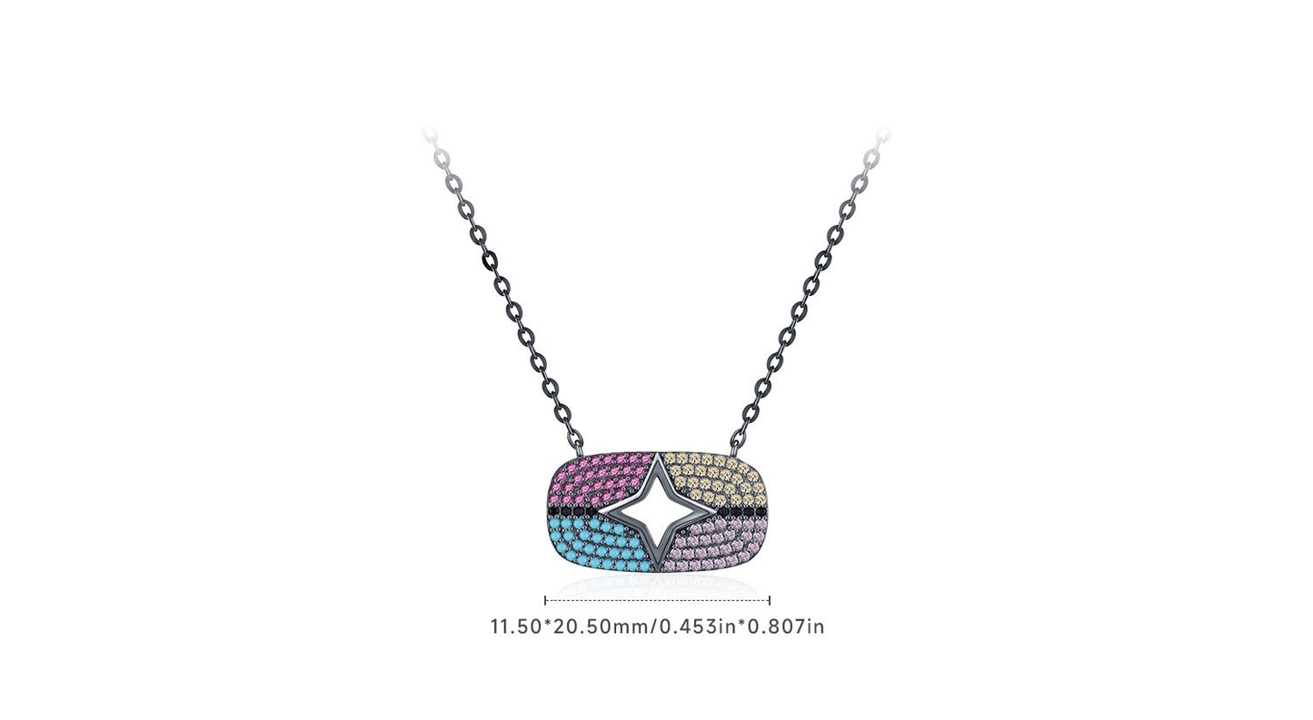 S925 sterling silver trendy cool necklace