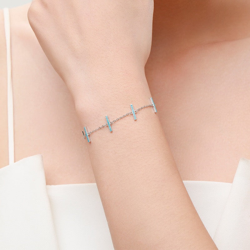 S925 sterling silver turquoise unique bracelet