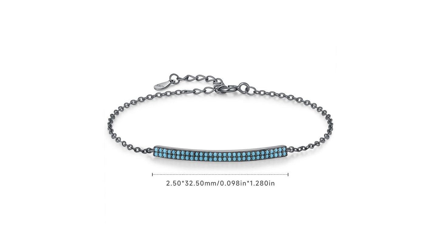S925 sterling silver retro simple bracelet