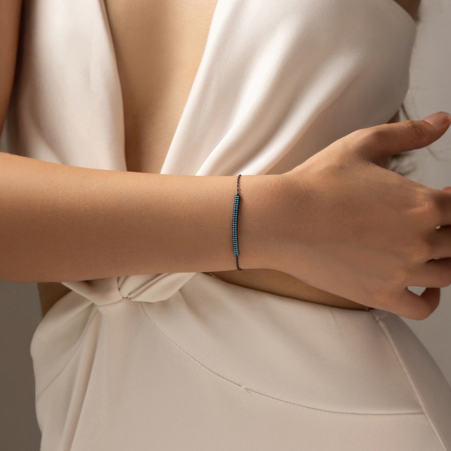 S925 sterling silver retro simple bracelet