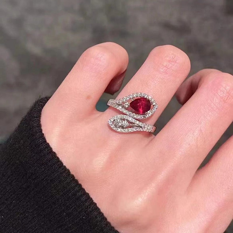 S925 silver snake ring