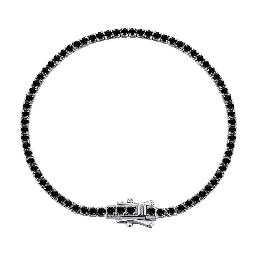 S925 sterling silver tennis bracelet, width 2mm