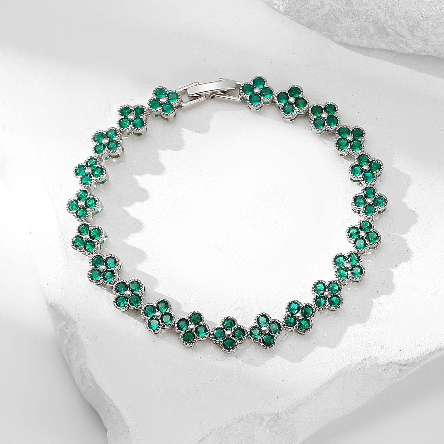 Live broadcast room four-leaf clover full diamond bracelet