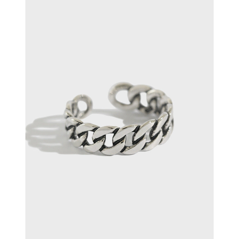 925 Sterling Silver Chain - Link Open Ring