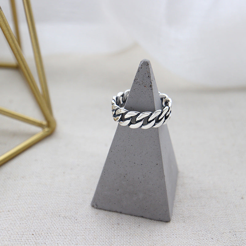 925 Sterling Silver Chain - Link Open Ring