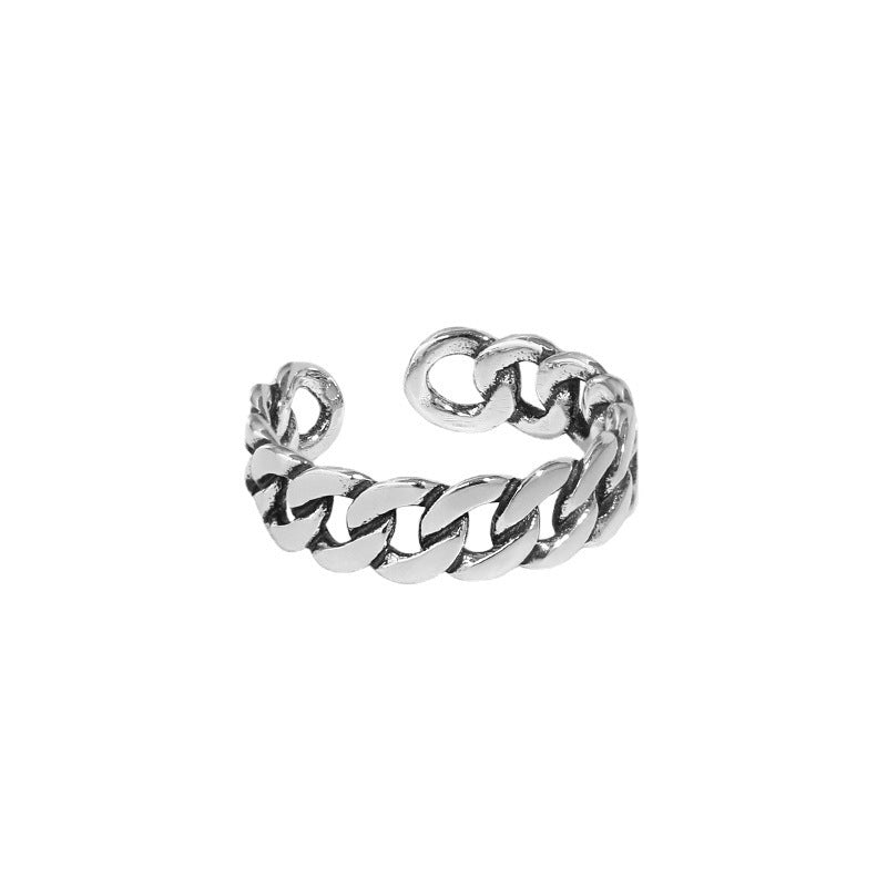 925 Sterling Silver Chain - Link Open Ring
