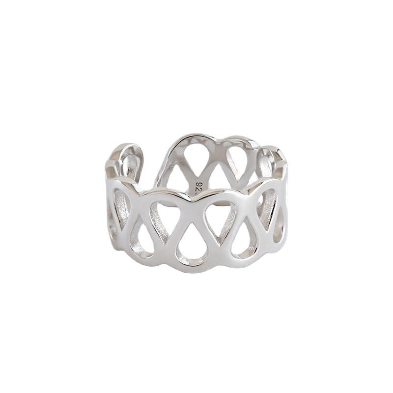 Openwork Wave Silver Ring