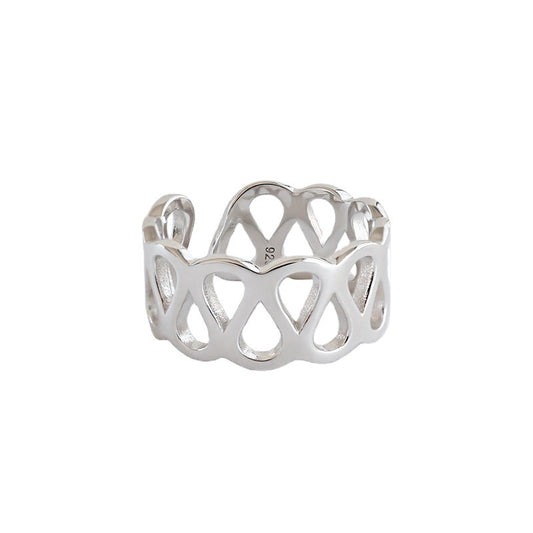 Openwork Wave Silver Ring