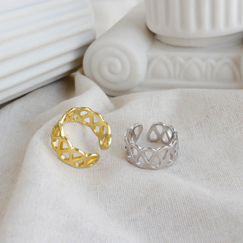 Openwork Wave Silver Ring