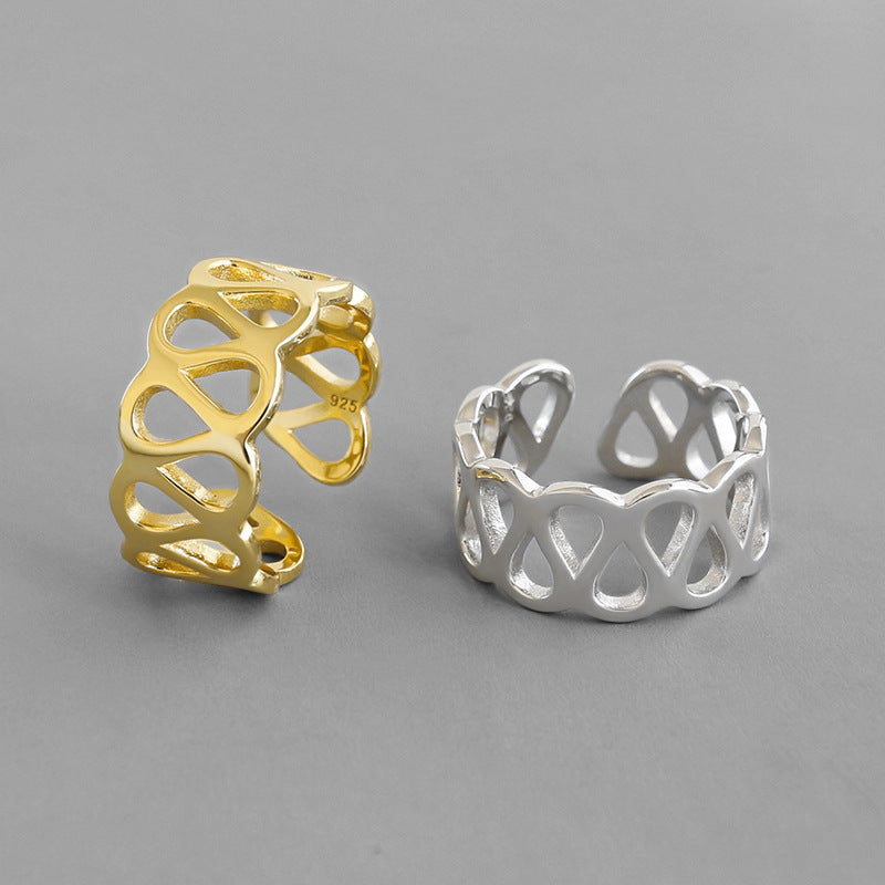 Openwork Wave Silver Ring
