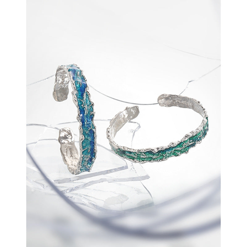 Gradient Enamel Wave Bracelet