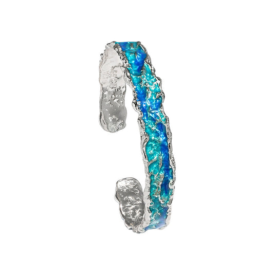 Gradient Enamel Wave Bracelet