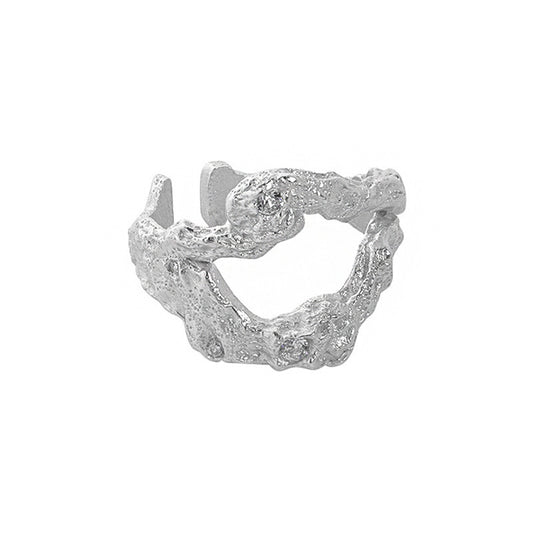 extured Open Ring with Sparkle Accents