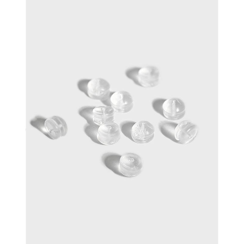 Clear Plastic Earring Backs(5 pairs）