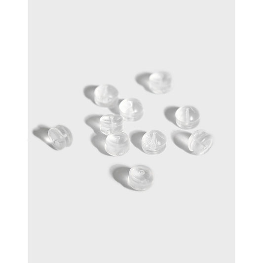 Clear Plastic Earring Backs(5 pairs）