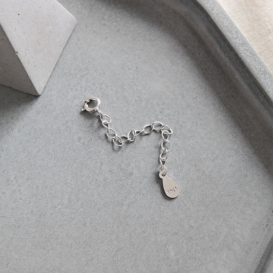 Silver Extension Chain with Tag