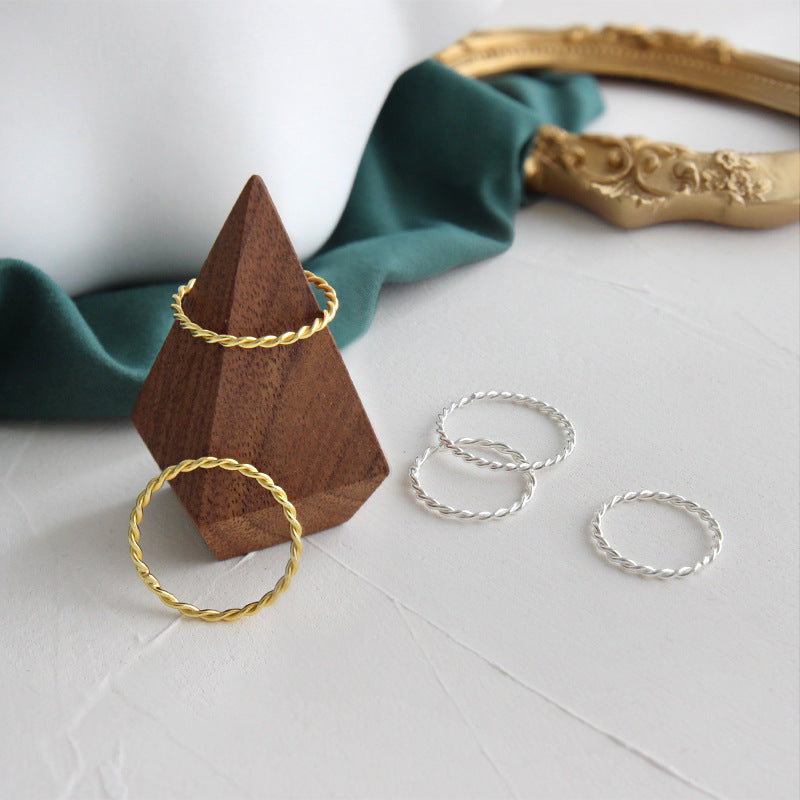 Twisted Gold - Tone Stackable Ring