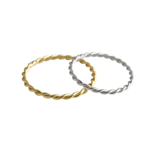 Twisted Gold - Tone Stackable Ring