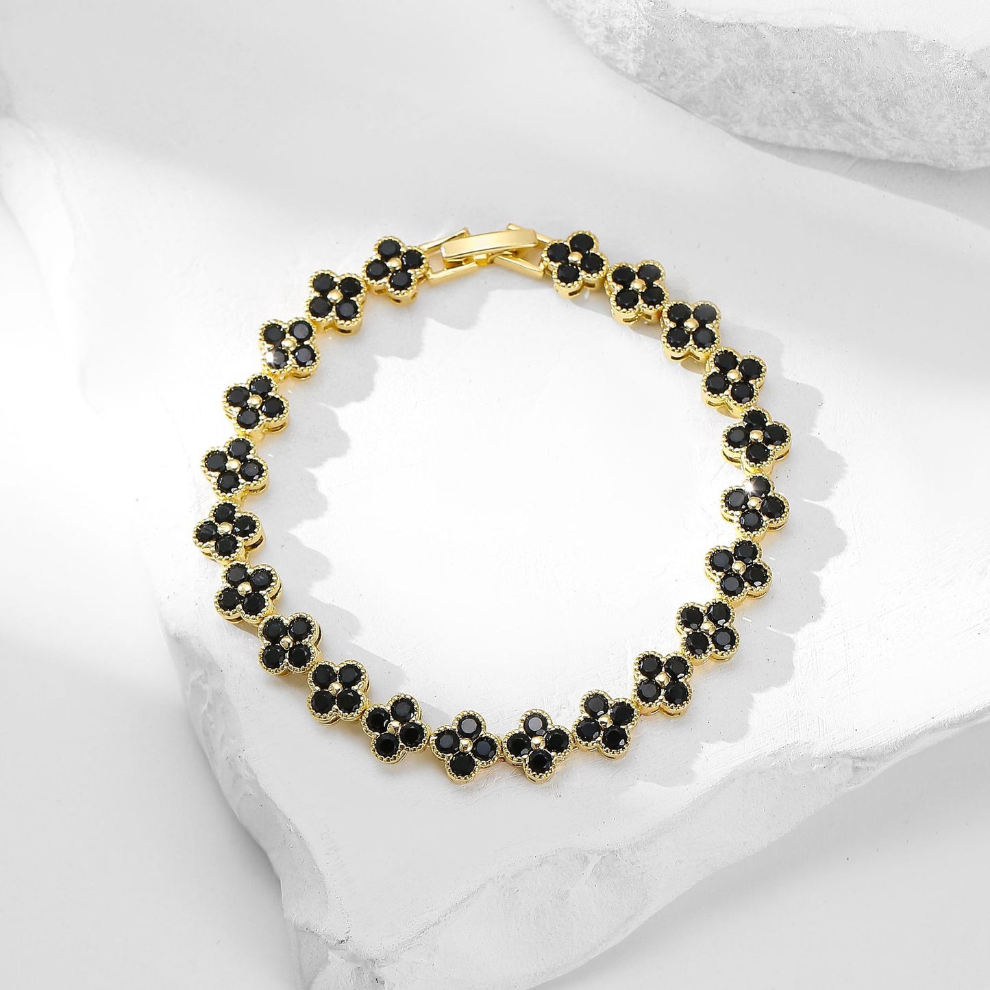 Live broadcast room four-leaf clover full diamond bracelet