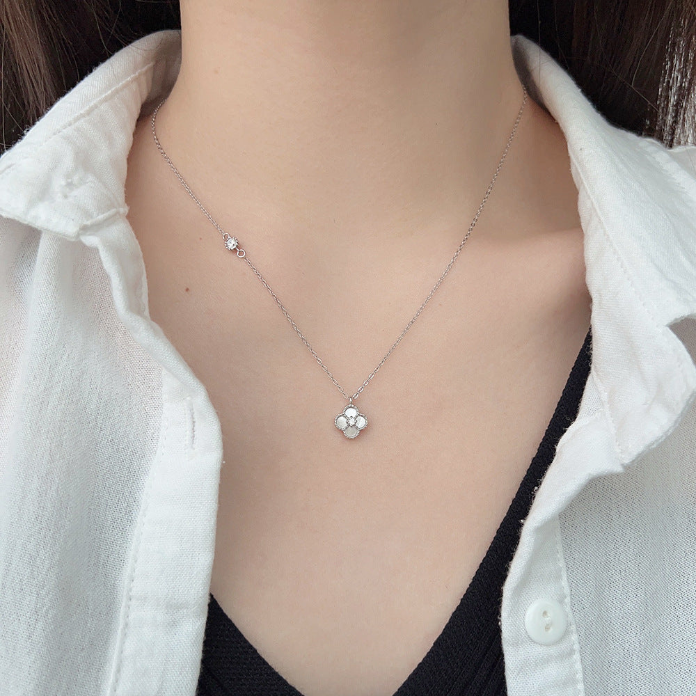 925 Sterling Silver Clover Pendant Necklace