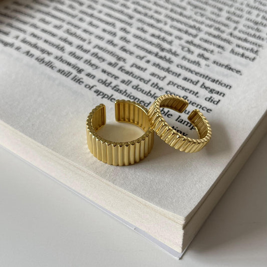 Ribbed Open - Band Ring