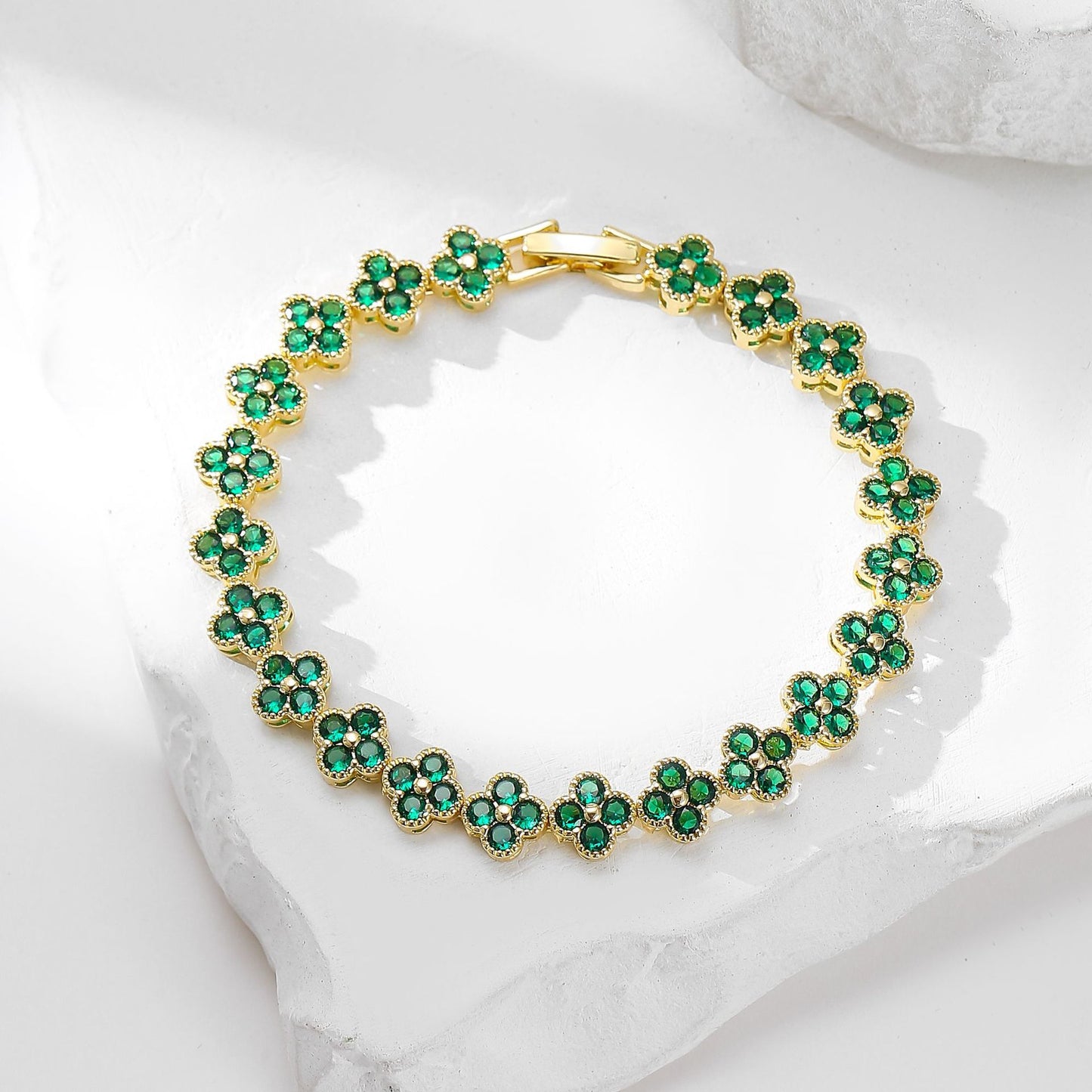 Live broadcast room four-leaf clover full diamond bracelet